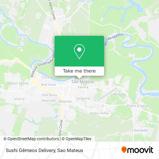 Sushi Gêmeos Delivery map