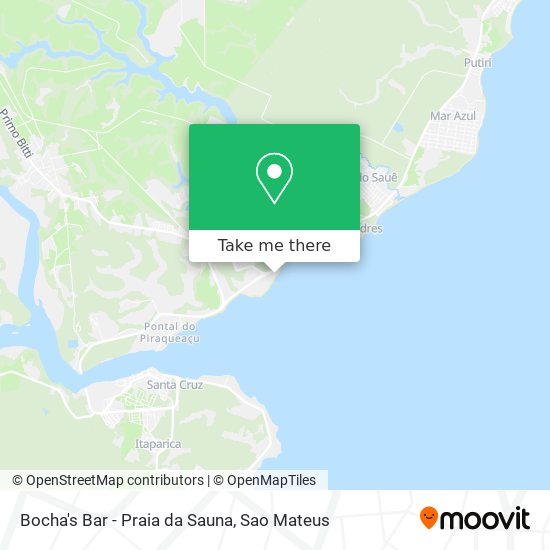 Mapa Bocha's Bar - Praia da Sauna