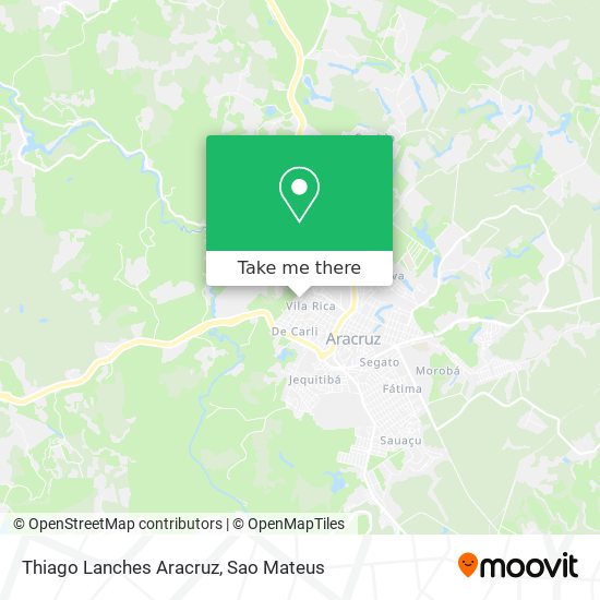 Thiago Lanches Aracruz map