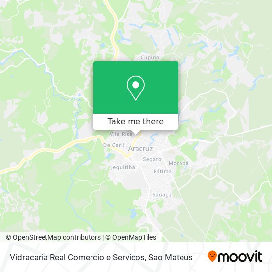 Vidracaria Real Comercio e Servicos map