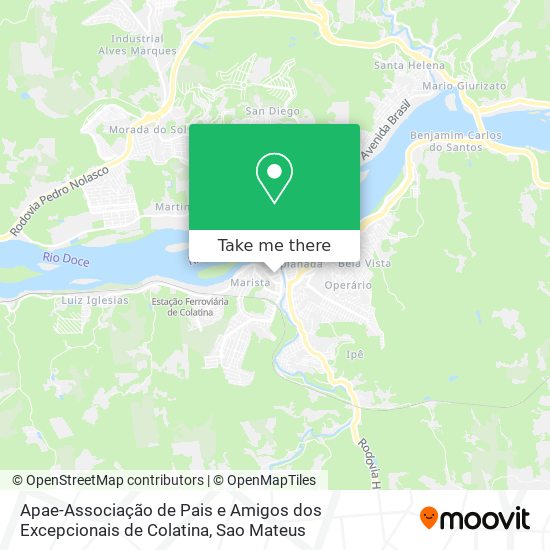 Apae-Associação de Pais e Amigos dos Excepcionais de Colatina map