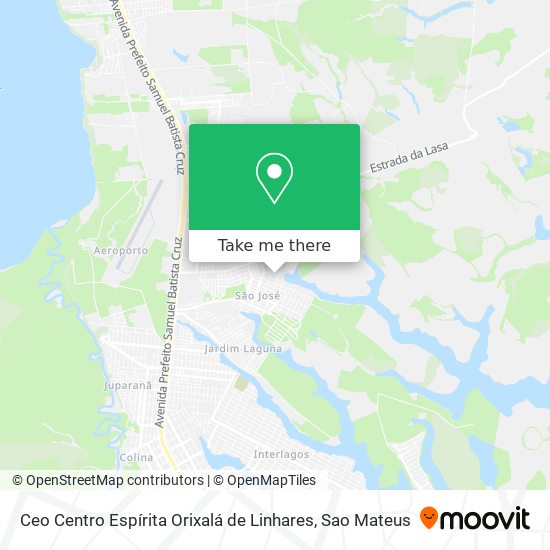 Ceo Centro Espírita Orixalá de Linhares map