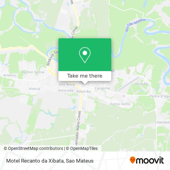 Mapa Motel Recanto da Xibata