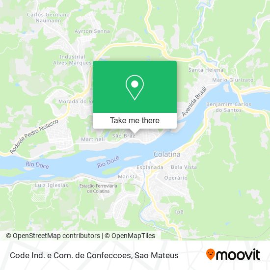 Code Ind. e Com. de Confeccoes map