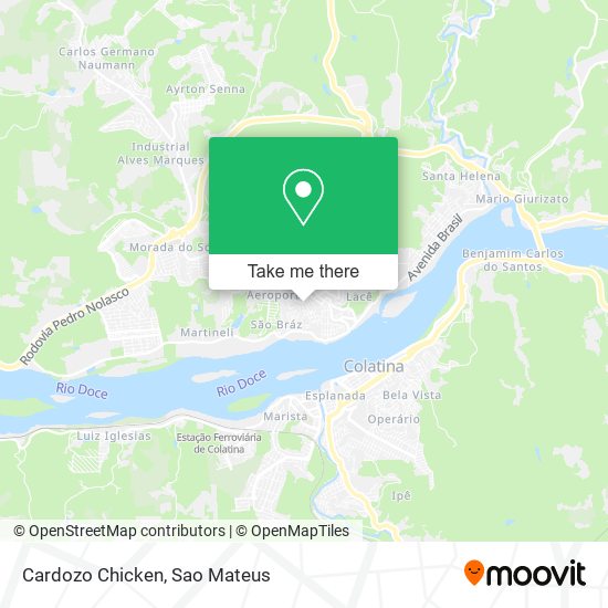 Cardozo Chicken map