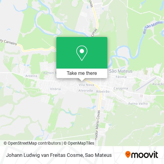 Johann Ludwig van Freitas Cosme map