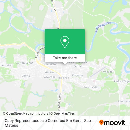 Capy Representacoes e Comercio Em Geral map