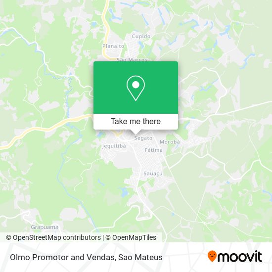 Olmo Promotor and Vendas map
