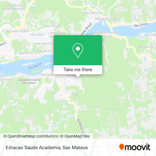 Mapa Estacao Saude Academia