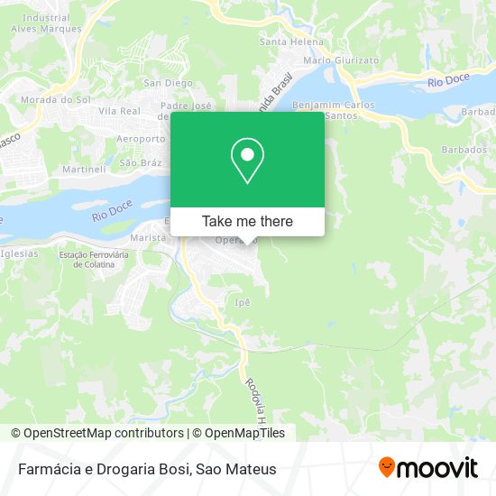 Mapa Farmácia e Drogaria Bosi