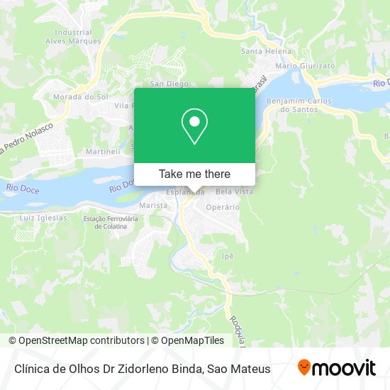 Clínica de Olhos Dr Zidorleno Binda map