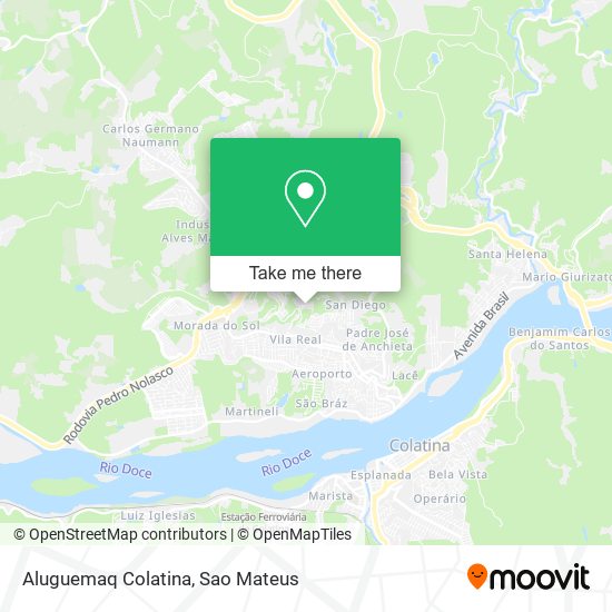 Aluguemaq Colatina map