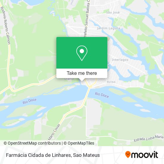 Farmácia Cidada de Linhares map