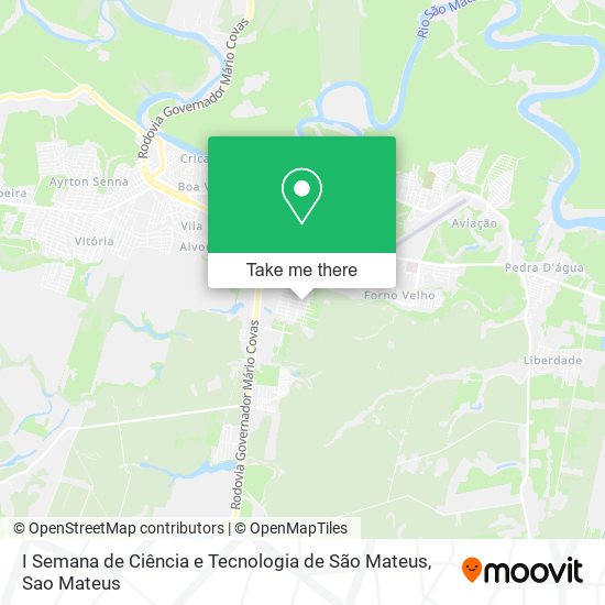 Mapa I Semana de Ciência e Tecnologia de São Mateus