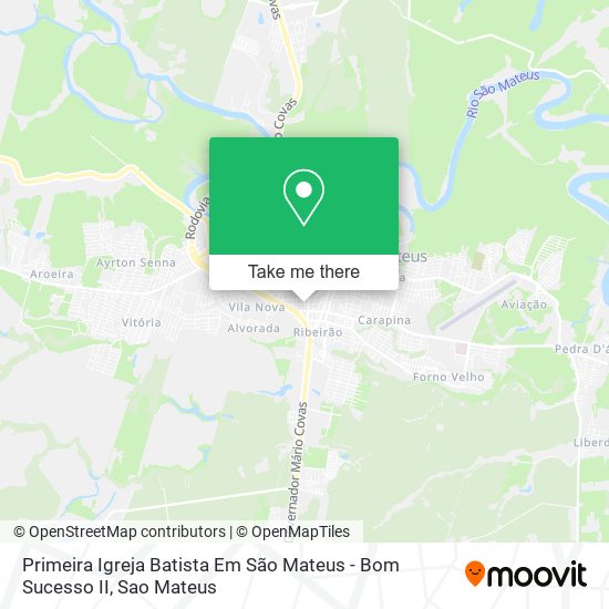 Primeira Igreja Batista Em São Mateus - Bom Sucesso II map