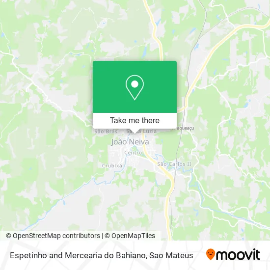 Espetinho and Mercearia do Bahiano map