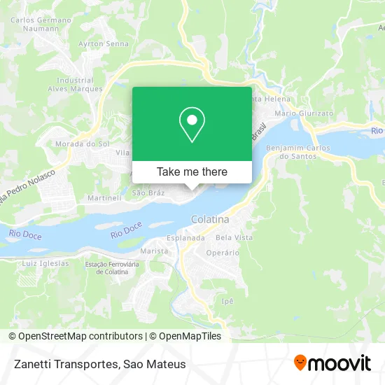 Zanetti Transportes map