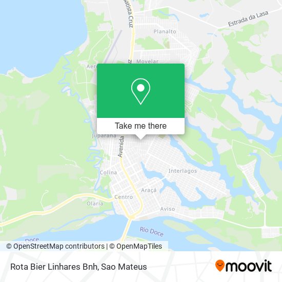 Rota Bier Linhares Bnh map