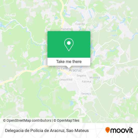 Mapa Delegacia de Polícia de Aracruz