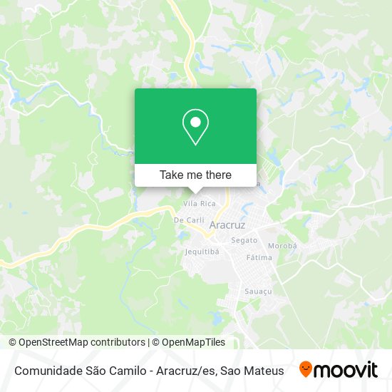 Mapa Comunidade São Camilo - Aracruz / es