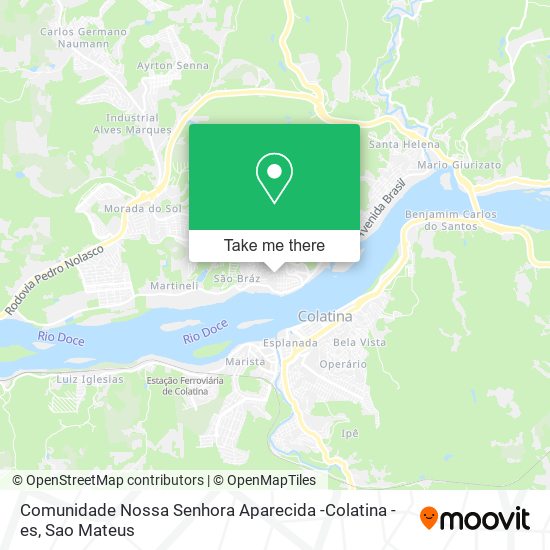 Comunidade Nossa Senhora Aparecida -Colatina - es map
