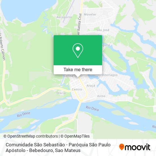 Comunidade São Sebastião - Paróquia São Paulo Apóstolo - Bebedouro map