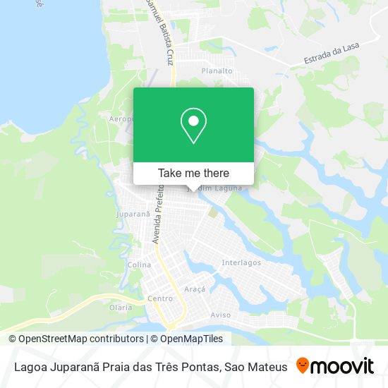 Lagoa Juparanã Praia das Três Pontas map