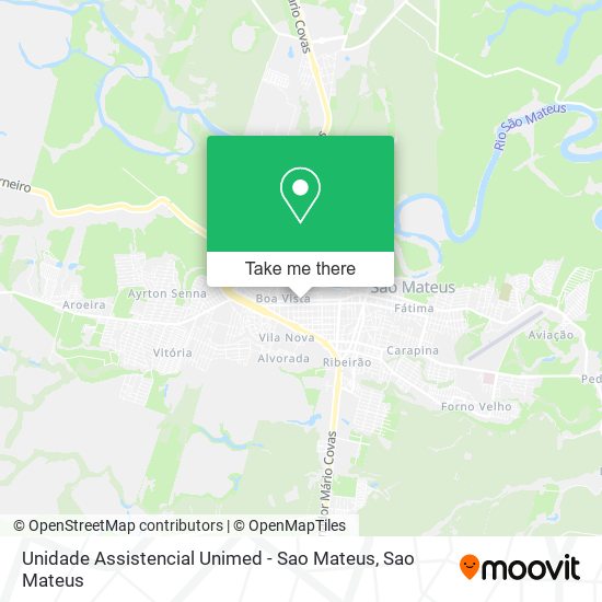 Unidade Assistencial Unimed - Sao Mateus map