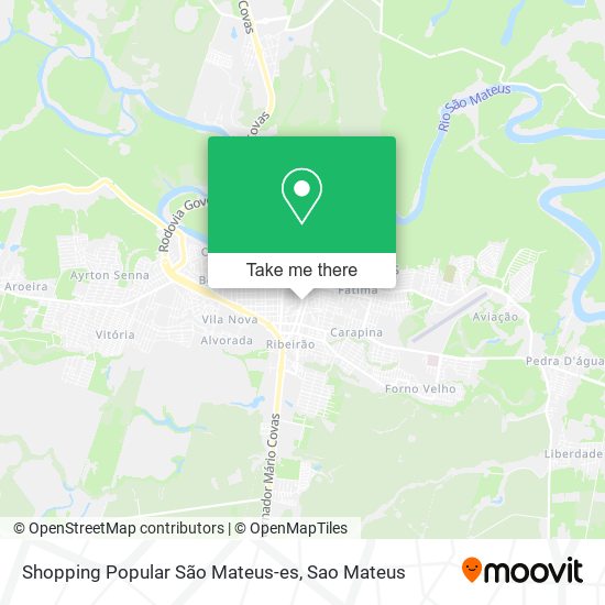 Mapa Shopping Popular São Mateus-es