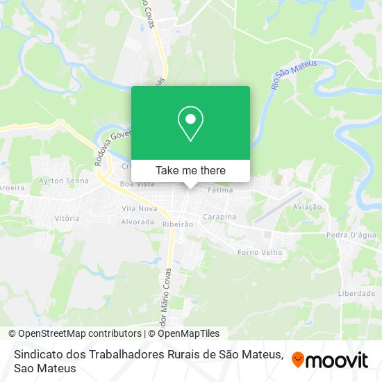 Sindicato dos Trabalhadores Rurais de São Mateus map