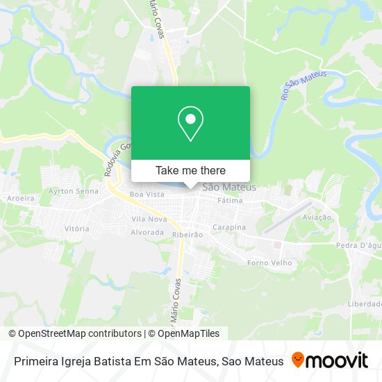 Mapa Primeira Igreja Batista Em São Mateus