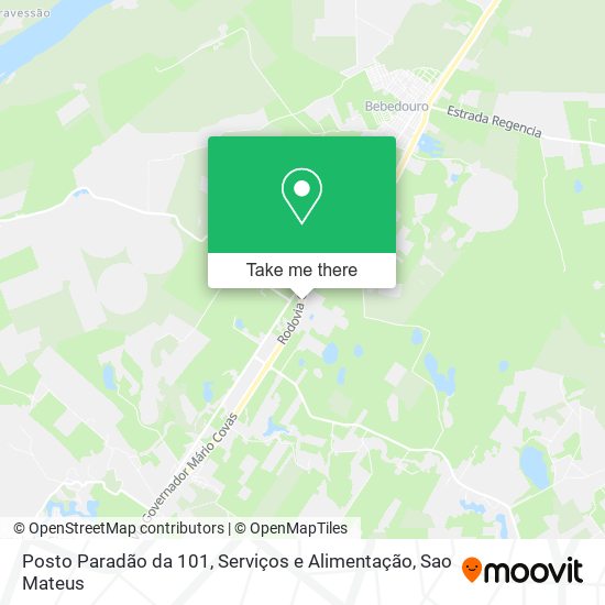 Posto Paradão da 101, Serviços e Alimentação map