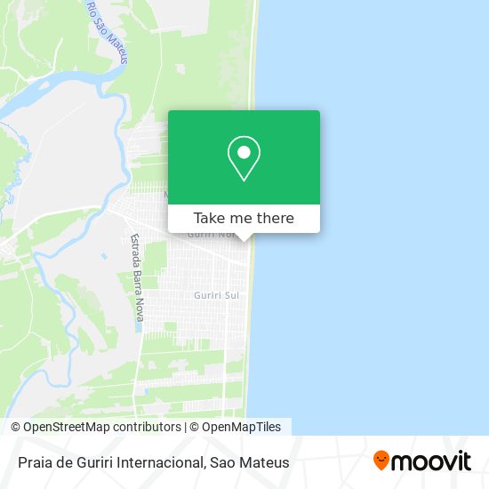 Praia de Guriri Internacional map