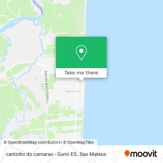 cantinho do camarao - Guriri ES. map