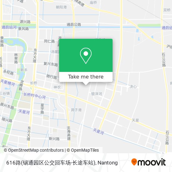 616路(锡通园区公交回车场-长途车站) map