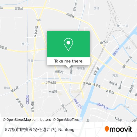 57路(市肿瘤医院-任港西路) map