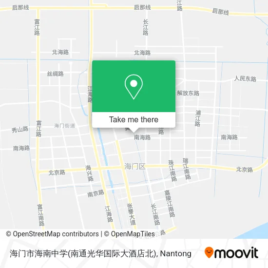 海门市海南中学(南通光华国际大酒店北) map
