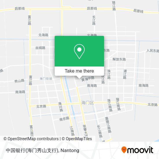 中国银行(海门秀山支行) map
