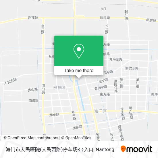 海门市人民医院(人民西路)停车场-出入口 map