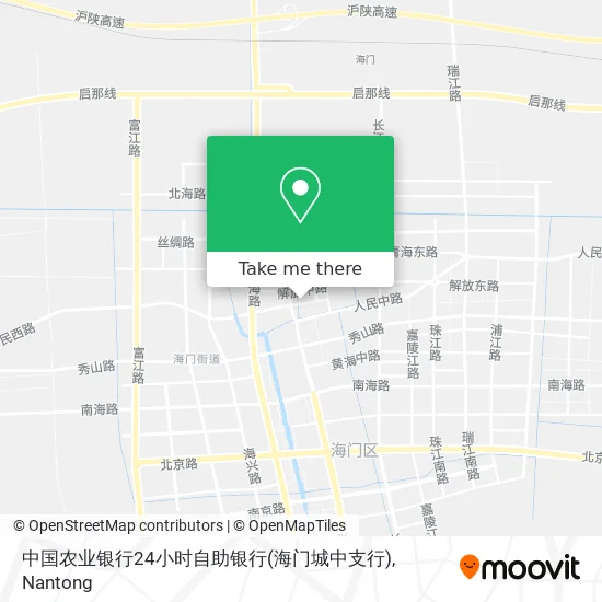 中国农业银行24小时自助银行(海门城中支行) map