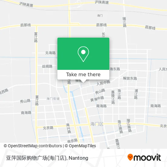 亚萍国际购物广场(海门店) map