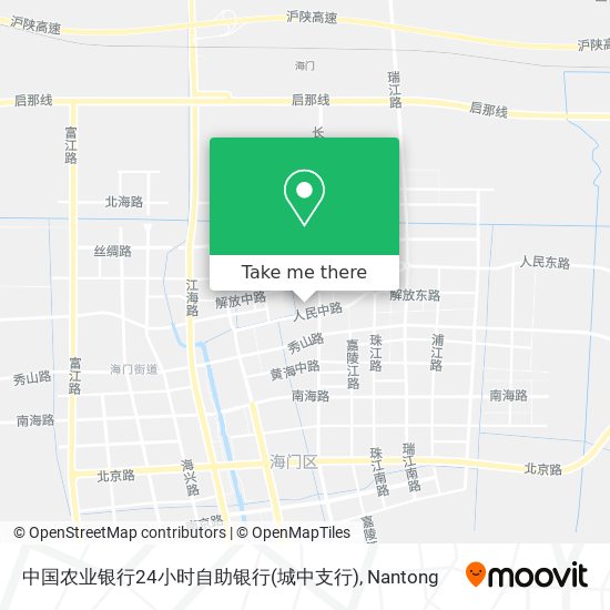 中国农业银行24小时自助银行(城中支行) map
