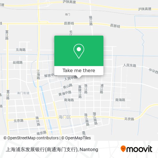 上海浦东发展银行(南通海门支行) map