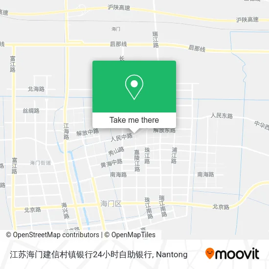 江苏海门建信村镇银行24小时自助银行 map