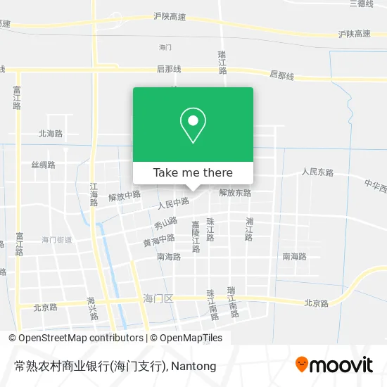 常熟农村商业银行(海门支行) map