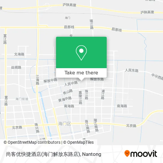 尚客优快捷酒店(海门解放东路店) map