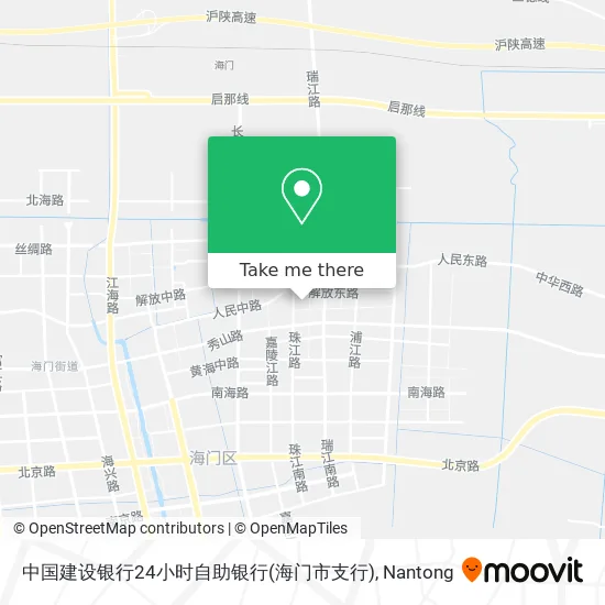 中国建设银行24小时自助银行(海门市支行) map