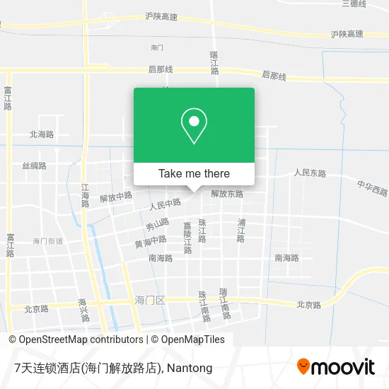 7天连锁酒店(海门解放路店) map
