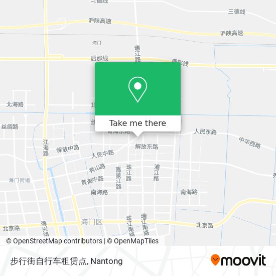 步行街自行车租赁点 map