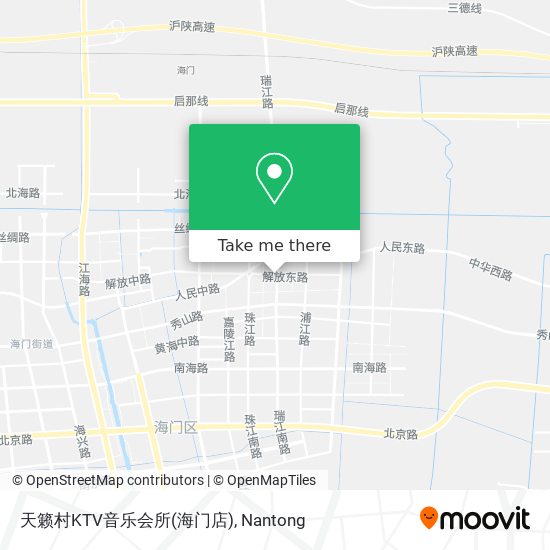 天籁村KTV音乐会所(海门店) map